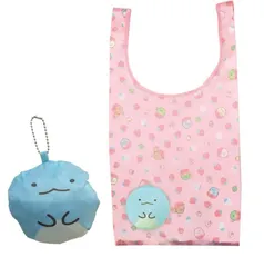すみっコぐらし エコバッグ 手提げ袋 手さげ ボールエコバッグ とかげ いちご とんかつ ぺんぎん? しろくま ねこ えびふらいのしっぽ