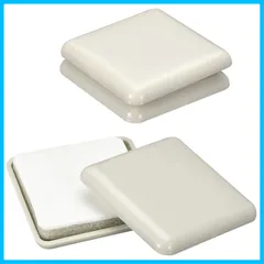 【在庫処分】uxcell 家具スライダー 4個セット 1 4/7 - プラスチック製の自己粘着式スクエアスライディングパッド カーペ ット タイル ビニール ハードウッドフロア用 チェアグライド（グレー）