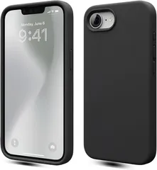 JACRON iPhone 16e ケース ブラック あいほん16E 用の保護ケース TPU 傷防止 軽量 柔軟 薄型 耐衝撃 携帯便利 全面保護 アイフォン スマホ マットブラック(O5C-WBL-BM441)