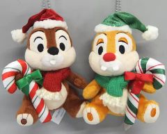 [중고] 봉제인형 칩 & 데일 봉제인형 배지 세트 [디즈니 크리스마스 2022] 도쿄 디즈니 리조트 한정
