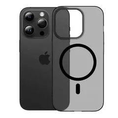 【在庫セール】【安さで勝負！】暮らし電舎 iPhone 12 Pro Max用 クリアケース スマホケース アイフォンケース 保護 耐衝撃 耐水 MagSafe ワイヤレス充電対応 ブラック 12PROMAX