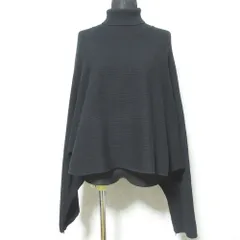 美品 LE CIEL BLEU ルシェルブルー Rib Cropped Knit Tops ドルマン クロップド リブニット プルオーバー 23A61306 36 ブラック レディース 古着 中古 USED