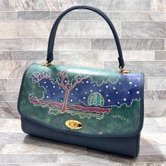 美品★希少 KENZO FUKUI  福井謙三 本革レザー ハンドバッグ