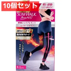 10個セット スリムウォーク ビューアクティ 燃焼シェイプレギンス ブラック M-Lサイズ