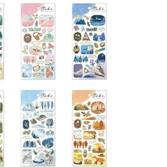 シール タビ ステッカー miw_82328_82333set_全6柄セット Tabi sticker シートシール ステッカー マインドウェイブ mindwave Tabi STICKER ステッカー マインドウェイブシール 可愛いシール おしゃれシール