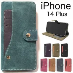 iPhone 14 Plus /アイフォン コンビ柄 手帳型ケース