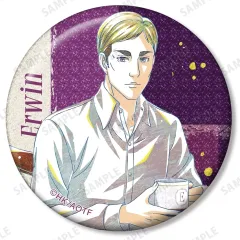 【中古】バッジ・ビンズ エルヴィン・スミス(B) 「進撃の巨人 描き下ろし ティータイムver. トレーディング Ani-Art グリッター缶バッジ」