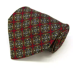 マリオヴァレンティノ ブランド ネクタイ シルク 総柄 エスニック柄 PO メンズ レッド MARIO VALENTINO 【中古】