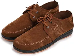 キッソス（ＫＩＳＳＯＳ） カジュアルシューズ ビジネスシューズ ドライビングシューズ スエード調 レースアップ メンズ 軽量 26.0cm 42( ブラウン,  26.0 cm)