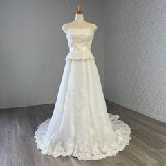 ウエディングドレス　Aライン　フォトウエディング用ドレス　Mサイズ　7号　9号　Mサイズフリー
