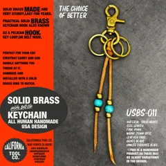 アメカジ アメリカ USA ビンテージ 真鍮 ブラス フック キーチェーン ウォレットチェーン パーツ バイカー ; USBS-011