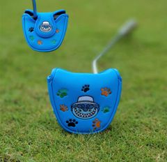 【大人気新製品1点】かわいいファットキャット半円パターカバーマレット磁石タイプブルー色