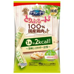 【新品・7営業日以内発送】ユニ・チャーム 4520699677872 グラン・デリ とりぷる～ん美味しくカロリー計算 ゼリー とりささみ 80g【沖縄離島販売不可】のサムネイル