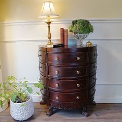 アンティーク家具調 ハーフムーンチェスト 12引出し コンソール 英国家具 Bally William (バリーウィリアム社）マホガニー材 半円