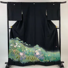 阿部佳雪 手書き友禅 訪問着 裄67 着物 正絹 一つ紋 袷 広衿RK-3660