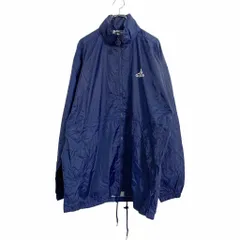 adidas ナイロンジャケット ウィンドブレーカー XL ネイビー ブルー アディダス ジップアップ 古着卸 アメリカ仕入 a509-5203