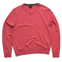 PAUL SMITH ポールスミス VNECK KNIT ニットセーター 長袖 843R 182401 サイズL メンズ ピンク ウール