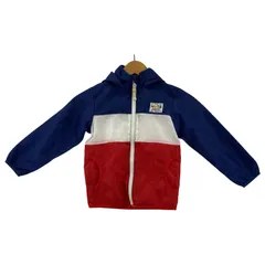 HOT BISCUITS ホットビスケッツ トリコロール フード ジップアップジャケット size110/ネイビー×ホワイト×レッド