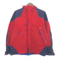 90年代 POLO SPORTS ポロスポーツ ナイロン マウンテンパーカー ジャケット スポーツ レッド (メンズ L) 中古 古着 Q0529