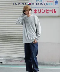 新品 未使用 並行輸入 TOMMY HILFIGER トミー ヒルフィガー TH COTTON CORE FLAG ロンT 510102【メール便】 グレーヘザー
