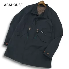 ABAHOUSE アバハウス 秋冬★ 中綿ライナー スタンドカラー コート Sz.3 メンズ 紺 ネイビーのサムネイル