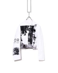 AIC ISLAND　エーアイシーアイランド　リメイクプリントショート丈ジャケット