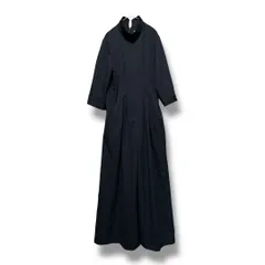 CHAROL シャロル オールインワン スタンドカラー 七分袖 フレアパンツ ツナギ サロペット オーバーオール ジャンプスーツ レディース サイズM　ブラック 秋 久喜倉庫店K463H