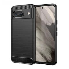 Google Pixel8 ケース 炭素繊維 ケース グーグルピクセル8 ケース カバー TPU素材 薄型 衝撃吸収 柔らかい手触り 全面保護 Google Pixel8 スマホケース (ブラック)