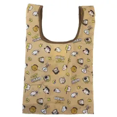【メール便】スヌーピー エコバッグ ポケット付きプチランチバッグ フェイス ピーナッツ マルヨシ ショッピングバッグ キャラクター グッズ 