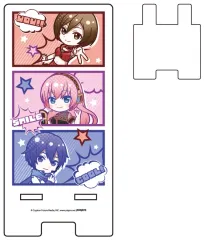 【中古】スマホ・モバイルスタンド(アクリル) 03.巡音ルカ＆MEIKO＆KAITO コミック風ver.(ミニキャライラスト) スマキャラスタンド 「ピアプロキャラクターズ」
