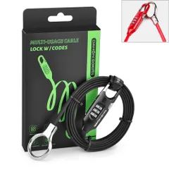 DAHON(ダホン) MULTI-USAGE CABLE LOCK W/CODES ワイヤー コード ダイヤル ロック コンパクト 薄型 自転車 カギ 鍵のサムネイル