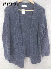 ◇ Simplicite シンプリシテェ コットン ニット 長袖 カーディガン サイズF ネイビー レディース 【中古】 【1002801360177】