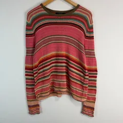 LAUREN RALPH LAUREN ローレンラルフローレン ニット セーター ボーダー マルチカラー Mサイズ レディース 古着 ストリート Y2K ギャル