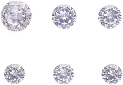 PH PandaHall 約120個 6サイズ クリア キュービックジルコニア 石ルース石ファセット カボション用