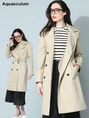 Aquascutum (アクアスキュータム) コットン ウエストベルト トレンチコート AQLTENZING3S レディース ブランド (ベージュ)のサムネイル