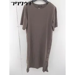 ◇ ITEMS URBAN RESEARCH クルーネック 半袖 膝下丈 ワンピース サイズFree ブラウン レディース  【中古】 【1108110003962】のサムネイル