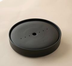 茶盤　黒　白