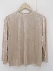 ◇ JEANASIS ジーナシス フレアスリーブ 長袖 プルオーバー カットソー サイズF ライトベージュ系 レディース E  【1302160021642】