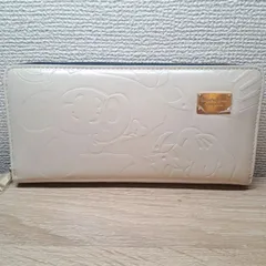 Samantha Thavasa Petit Choice サマンサタバサ プチチョイス　ラウンドファスナー長財布　ディズニー　ミッキー　アイボリー　レザー