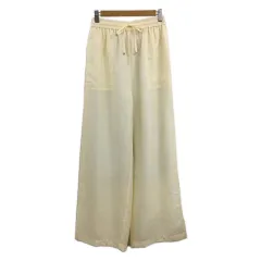 ローリーズファーム LOWRYS FARM パンツ ワイド イージー ロング ウエストゴム 無地 F 黄 イエロー