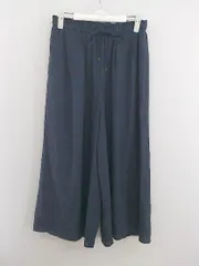 ◇ green label relaxing UNITED ARROWS 総柄 パンツ ネイビー ダークブラウン系 ブラウン系 レディース P  【中古】 【1209280002127】
