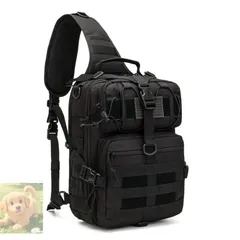大容量 ボディバッグ メンズ レディース タクティカル 斜めがけバッグ ワンショルダー ミリタリー ブラック 新品