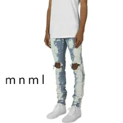 mnml ミニマル ストレッチダメージデニムパンツ M96 STRETCH DENIM ジーンズ hiphop b系 ダンサー