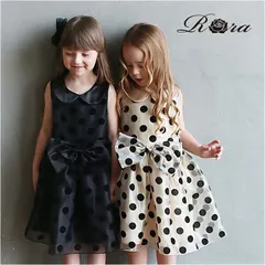 ☆ 110cm ☆ ミラドットワンピース 発表会 ドレス ワンピース キッズ ドレスワンピース 12182001 フォーマルワンピース ノースリーブ 子供 女の子 結婚式 パーティ ドット リボン 丸襟 チュールスカート かわいい フォーマル カジュアル