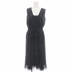 バーバリーブラックレーベル BURBERRY BLACK LABEL ノースリーブワンピース ロング丈 ミモレ丈 チェック バックファスナー インナーワンピース付き 38 S マルチカラー /YQ ■OS  のサムネイル