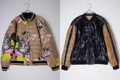 HERNOヘルノ 2022AW REVERSIBLE BETA FLOWERS NYLON ULTRALIGHT & NUAGE BOMBER JACKETリバーシブル フラワー ダウンジャケット【42】【LJKA77826】のサムネイル