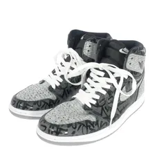 ナイキ NIKE AIR JORDAN 1 RETRO HIGH OG ハイカットスニーカー 靴 27.5 REBELLIONAIRE ブラック/グレー 黒 555088-036のサムネイル