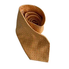 Burberry バーバリー ネクタイ オレンジ イエロー シルク イタリア製 ドット スクエア 総柄