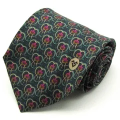 マリオヴァレンティノ ブランド ネクタイ シルク 総柄 小紋柄 メンズ ネイビー MARIO VALENTINO 【中古】