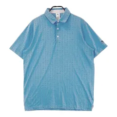 サイズ：US/M PUMA GOLF プーマゴルフ ×アーノルドパーマー 半袖ポロシャツ 総柄 ブルー系 [240101508648] ゴルフウェア メンズ ストスト